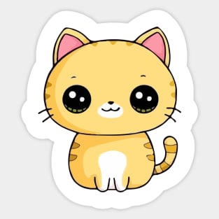 Chibi yellow Cat cute Sticker